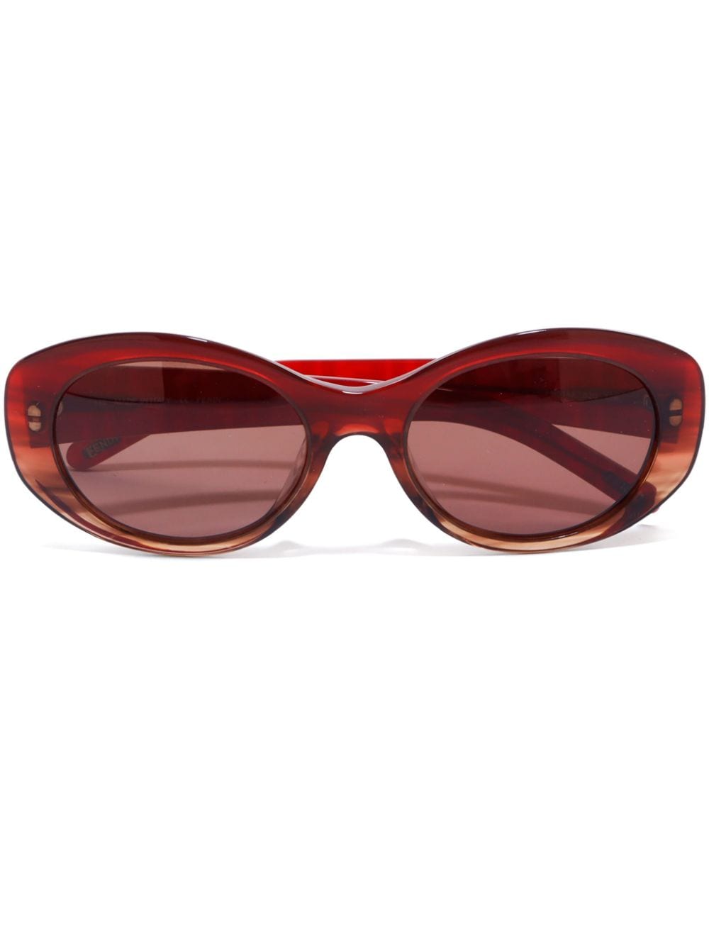 Fendi Pre-Owned FF oval-frame sunglasses - Red von Fendi Pre-Owned