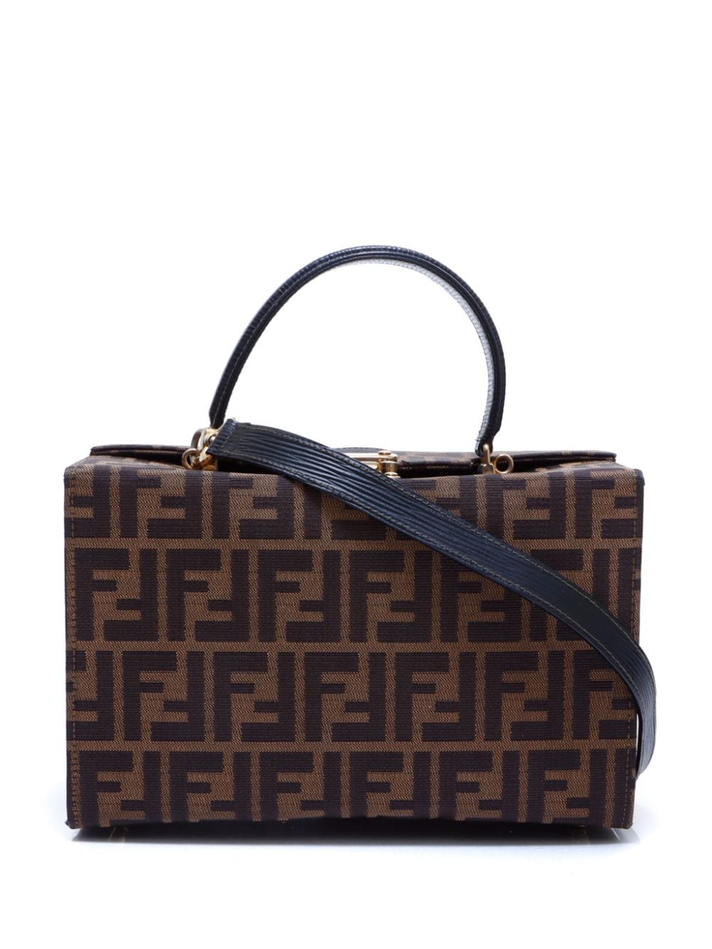 Fendi Pre-Owned Zucca-jacquard two-way vanity bag - Brown von Fendi Pre-Owned