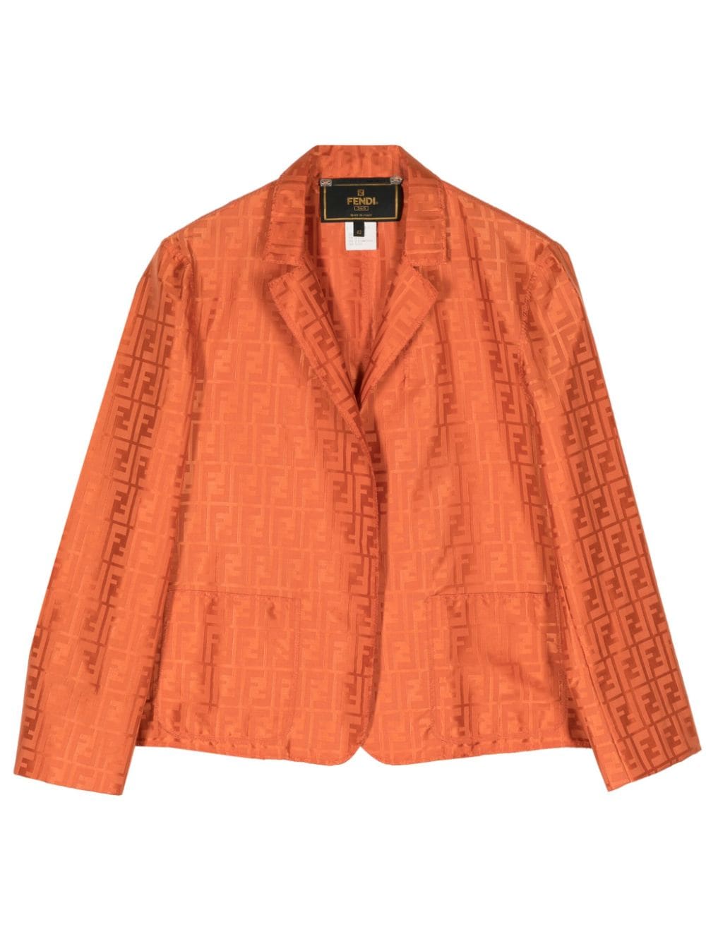 Fendi Pre-Owned Zucca satin blazer - Orange von Fendi Pre-Owned