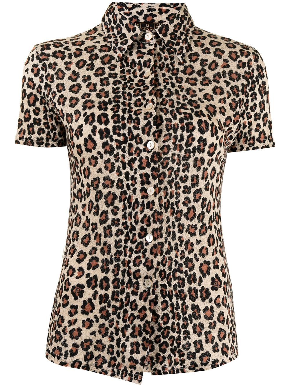 Fendi Pre-Owned 1990s leopard-print shirt - Brown von Fendi Pre-Owned