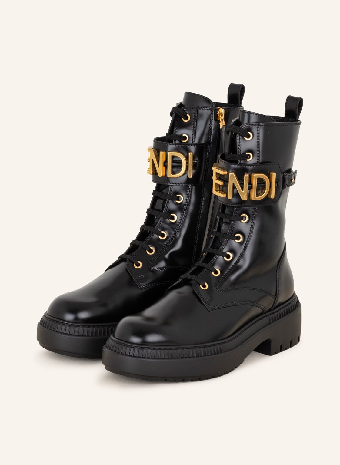 Fendi Biker Boots schwarz von Fendi