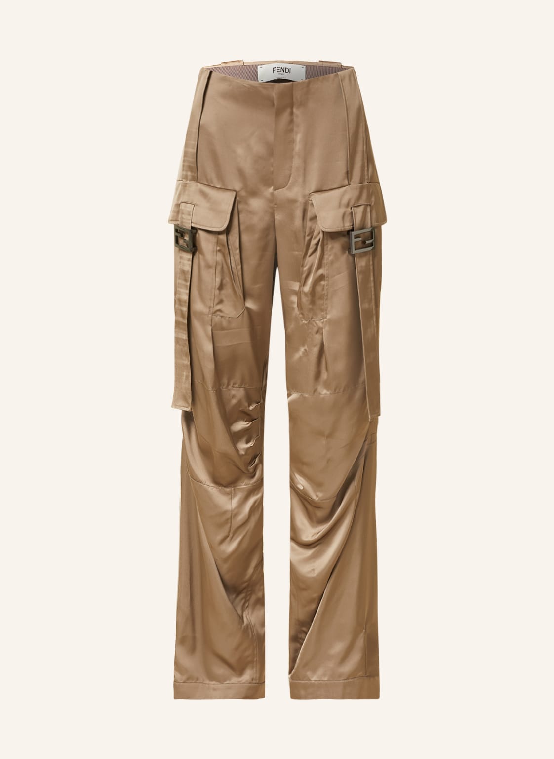 Fendi Cargohose Aus Satin braun von Fendi