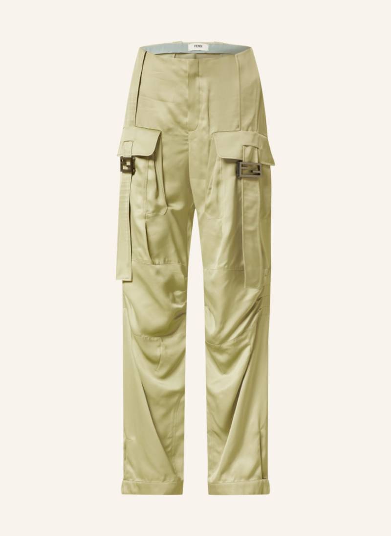 Fendi Cargohose Aus Satin gruen von Fendi