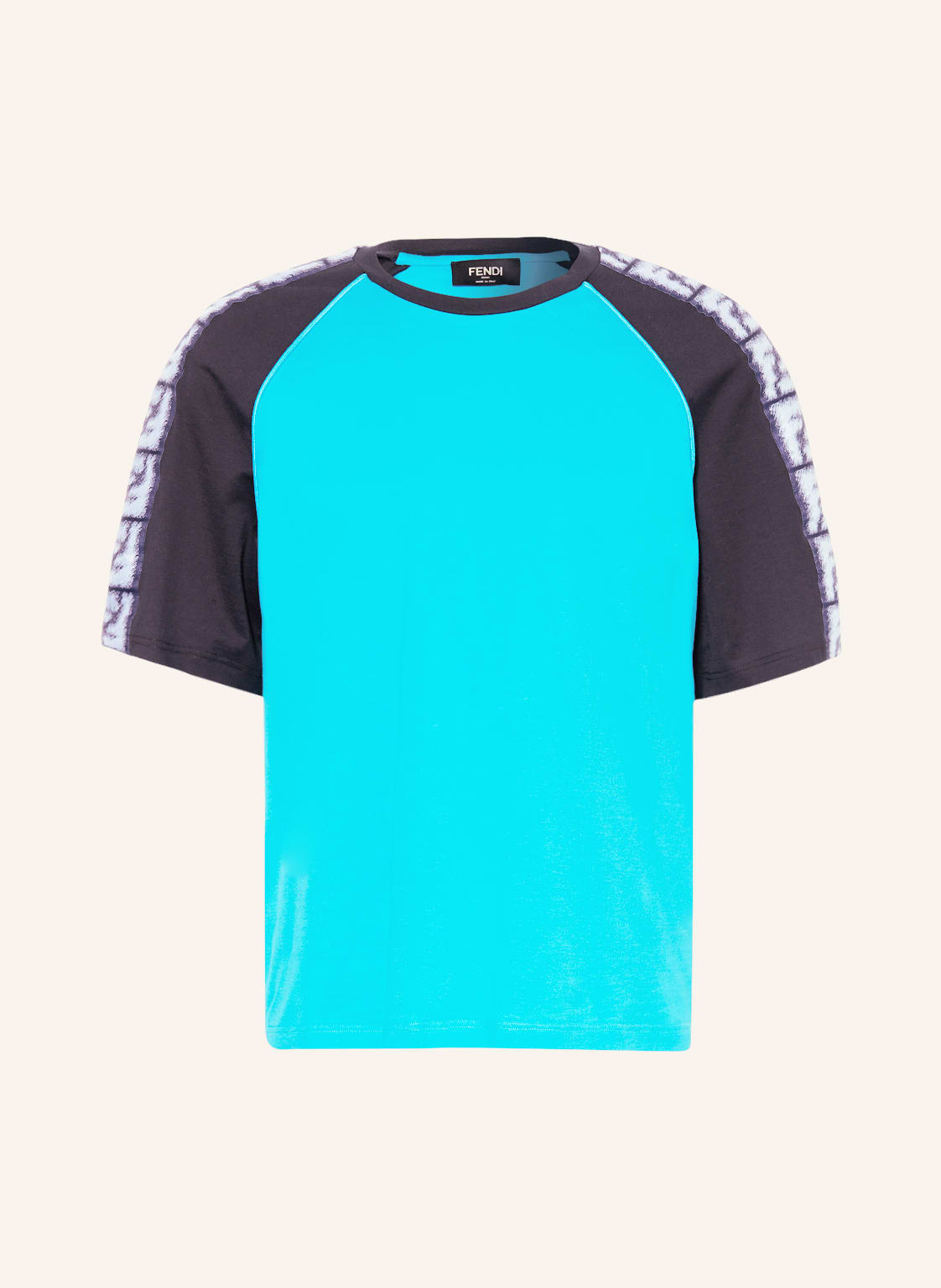 Fendi T-Shirt Mit Galonstreifen blau von Fendi