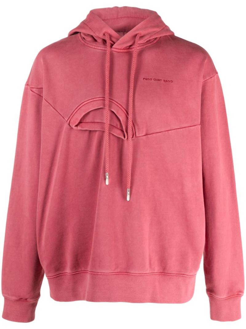 Feng Chen Wang Double-collar cotton hoodie - Pink von Feng Chen Wang