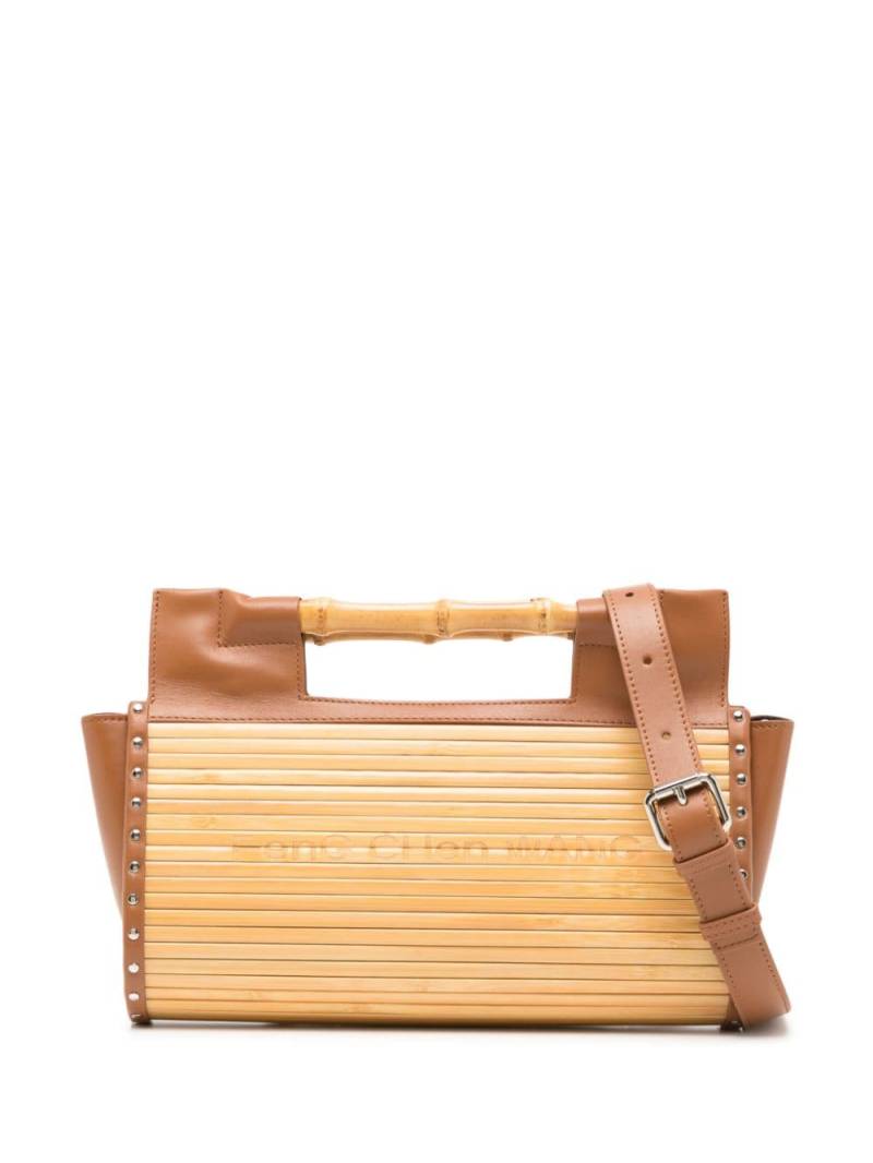 Feng Chen Wang bamboo faux-leather handbag - Brown von Feng Chen Wang