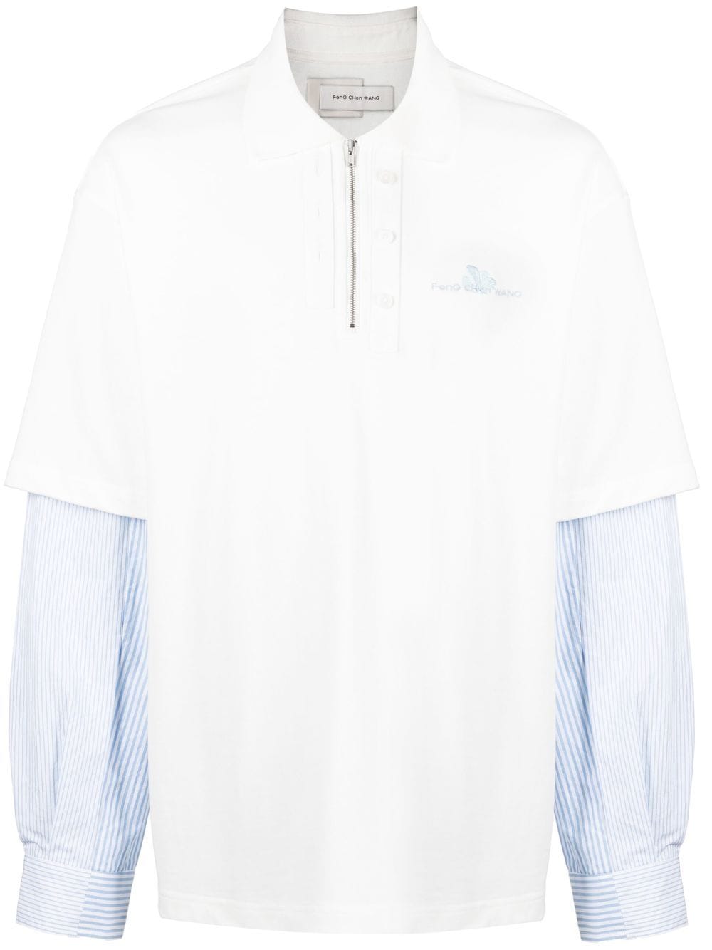 Feng Chen Wang chest logo-print polo shirt - White von Feng Chen Wang