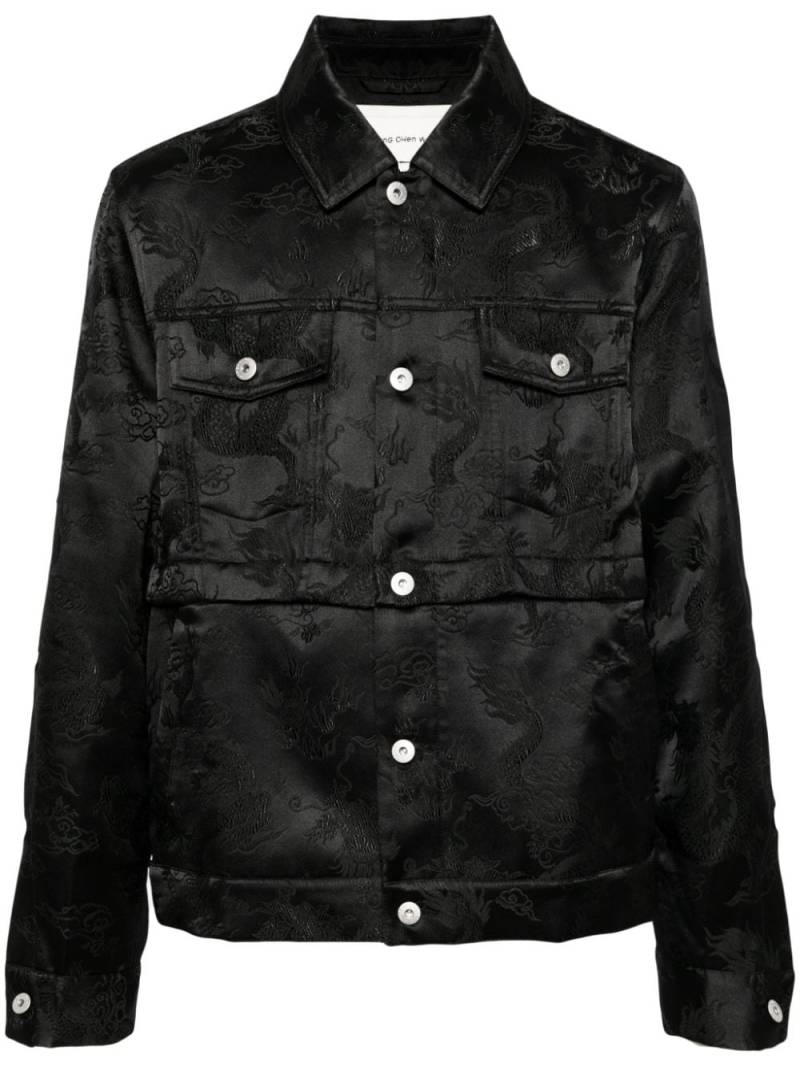 Feng Chen Wang dragon-jacquard jacket - Black von Feng Chen Wang