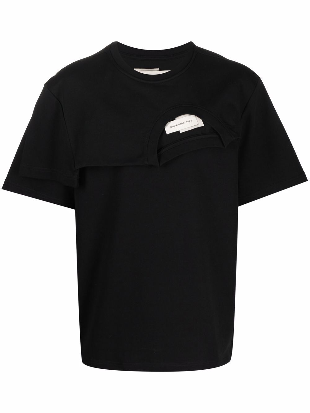 Feng Chen Wang layered asymmetric cotton T-shirt - Black von Feng Chen Wang