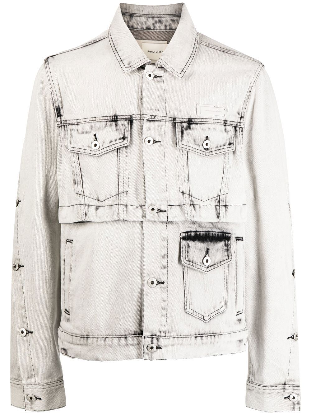 Feng Chen Wang multiple-pocket detail denim jacket - Grey von Feng Chen Wang