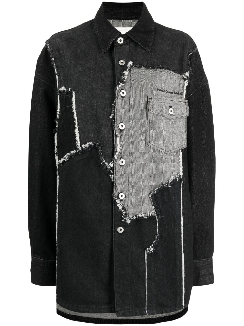 Feng Chen Wang oversized denim shirt - Black von Feng Chen Wang