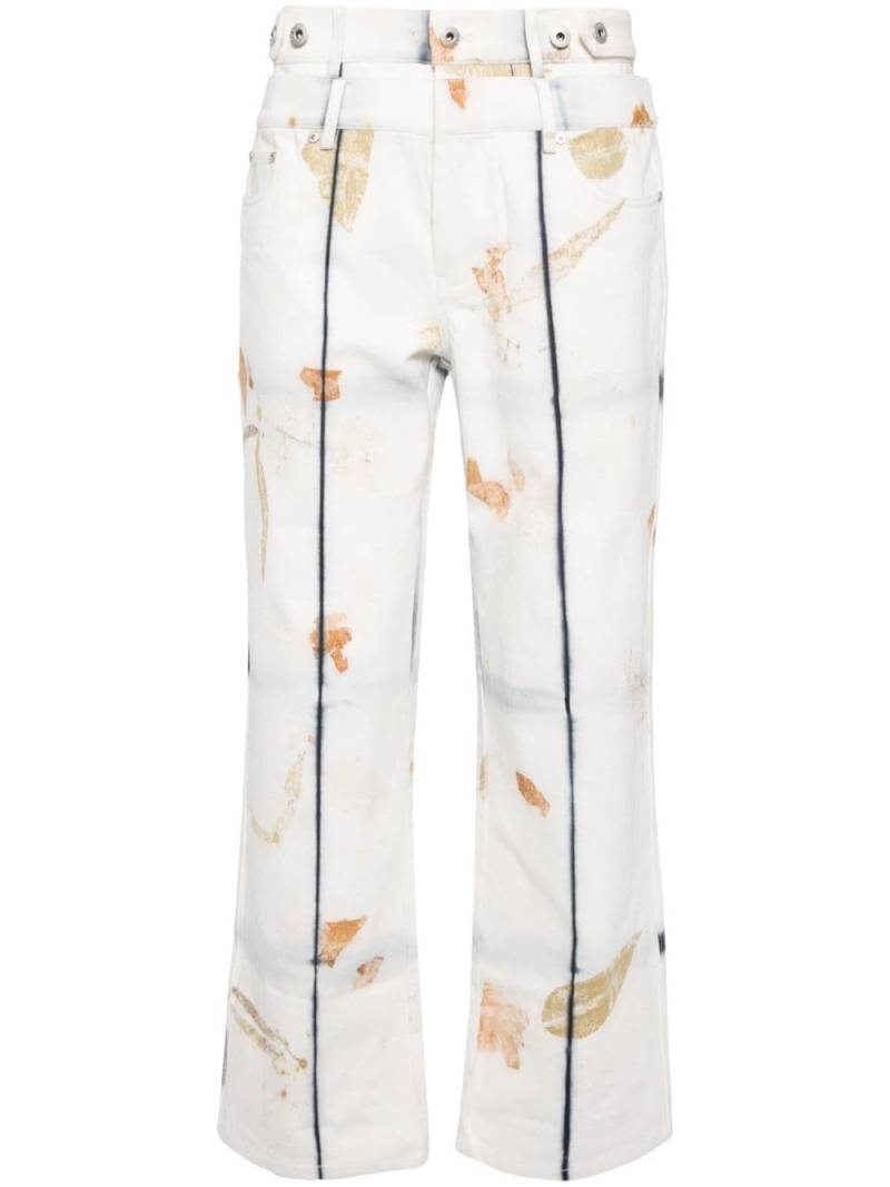 Feng Chen Wang plant-dye jeans - White von Feng Chen Wang