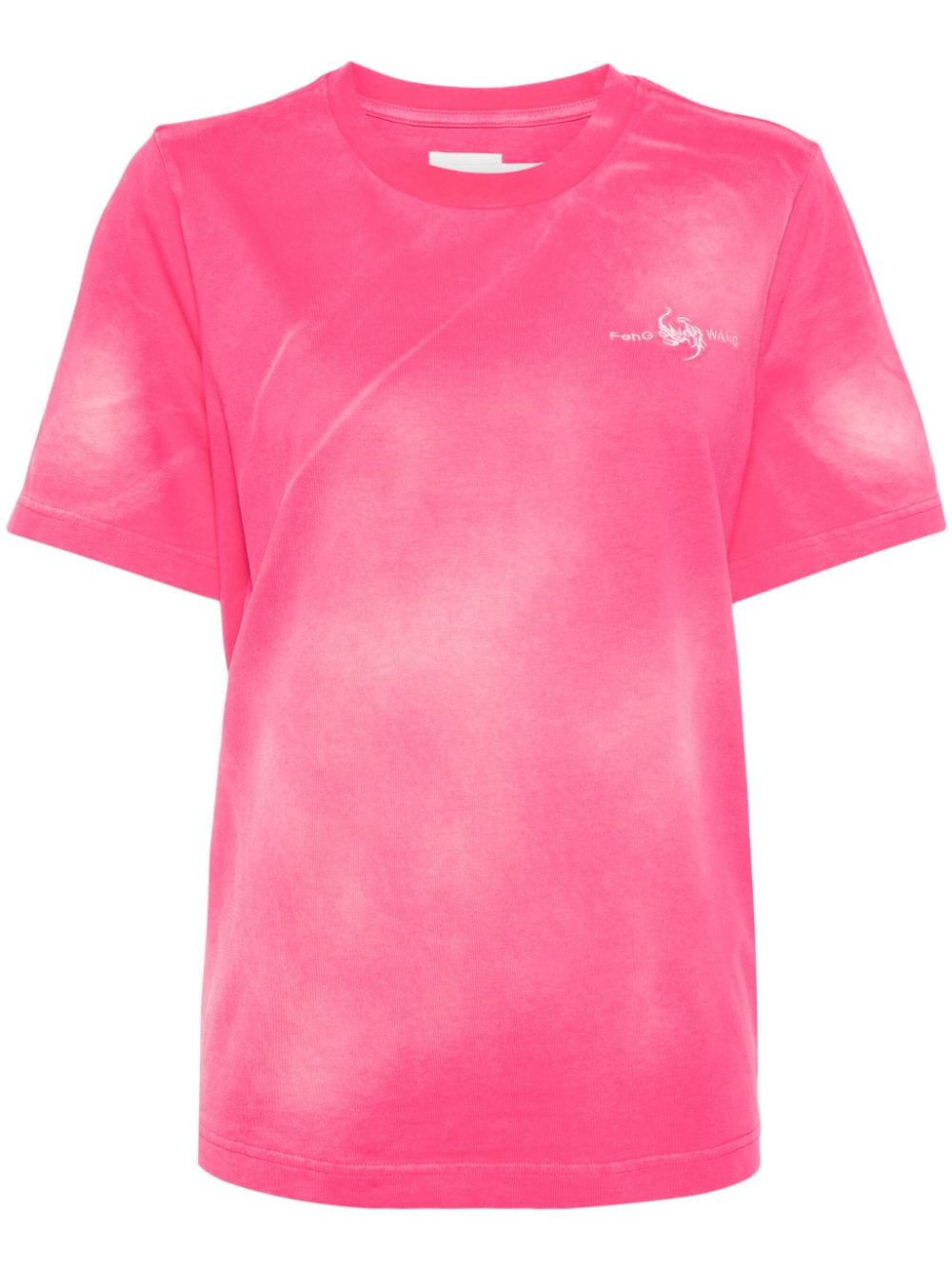 Feng Chen Wang tie dye-print cotton T-shirt - Pink von Feng Chen Wang