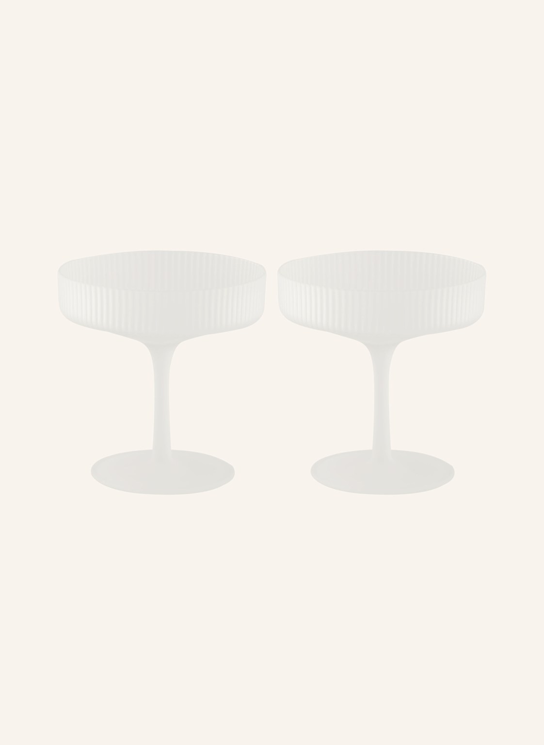 Ferm Living 2er-Set Champagnergläser Ripple weiss Ferm Living 2er-Set Champagnergläser Ripple weiss von Ferm LIVING