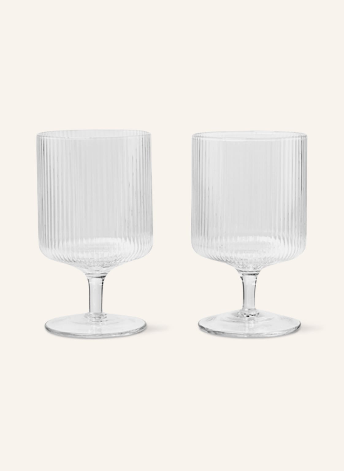 Ferm Living 2er-Set Weingläser Ripple transparent Ferm Living 2er-Set Weingläser Ripple transparent von Ferm LIVING