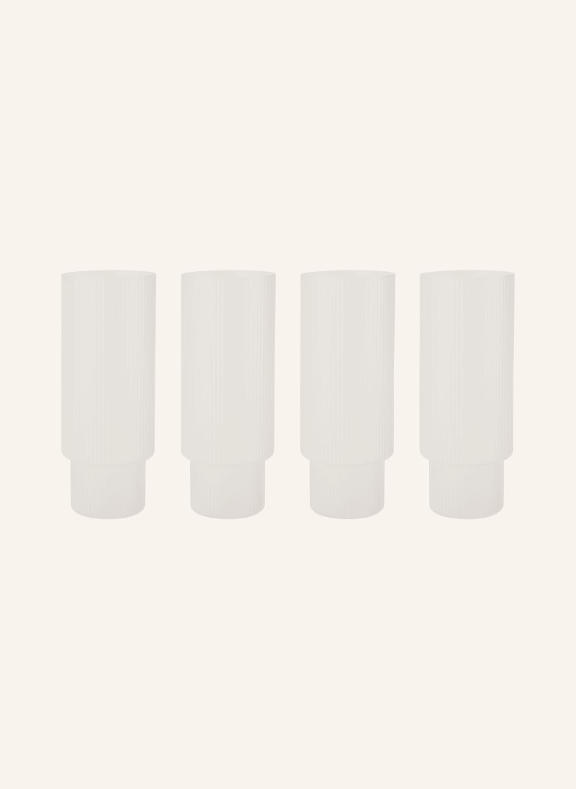 Ferm Living 4er-Set Cocktailgläser Ripple weiss Ferm Living 4er-Set Cocktailgläser Ripple weiss von Ferm LIVING