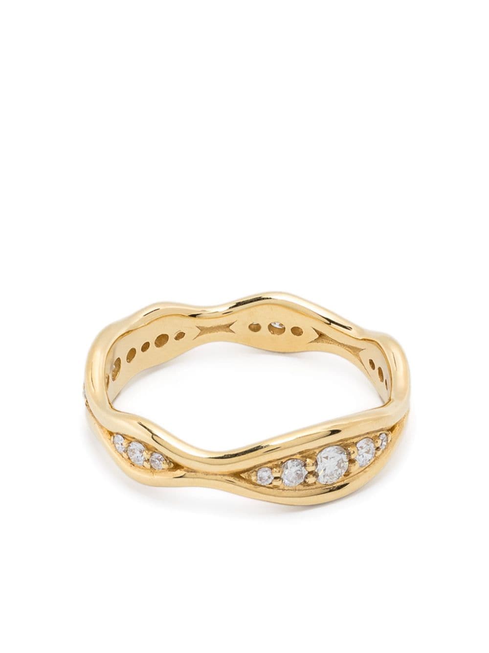 Fernando Jorge 18kt yellow gold diamond Fluid ring von Fernando Jorge