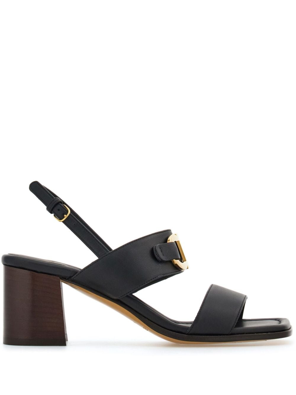 Ferragamo 55mm Gancini-buckle leather sandals - Black von Ferragamo