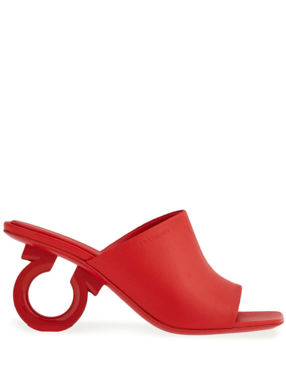 Ferragamo 70mm open-toe sculpted-heel mules - Red von Ferragamo
