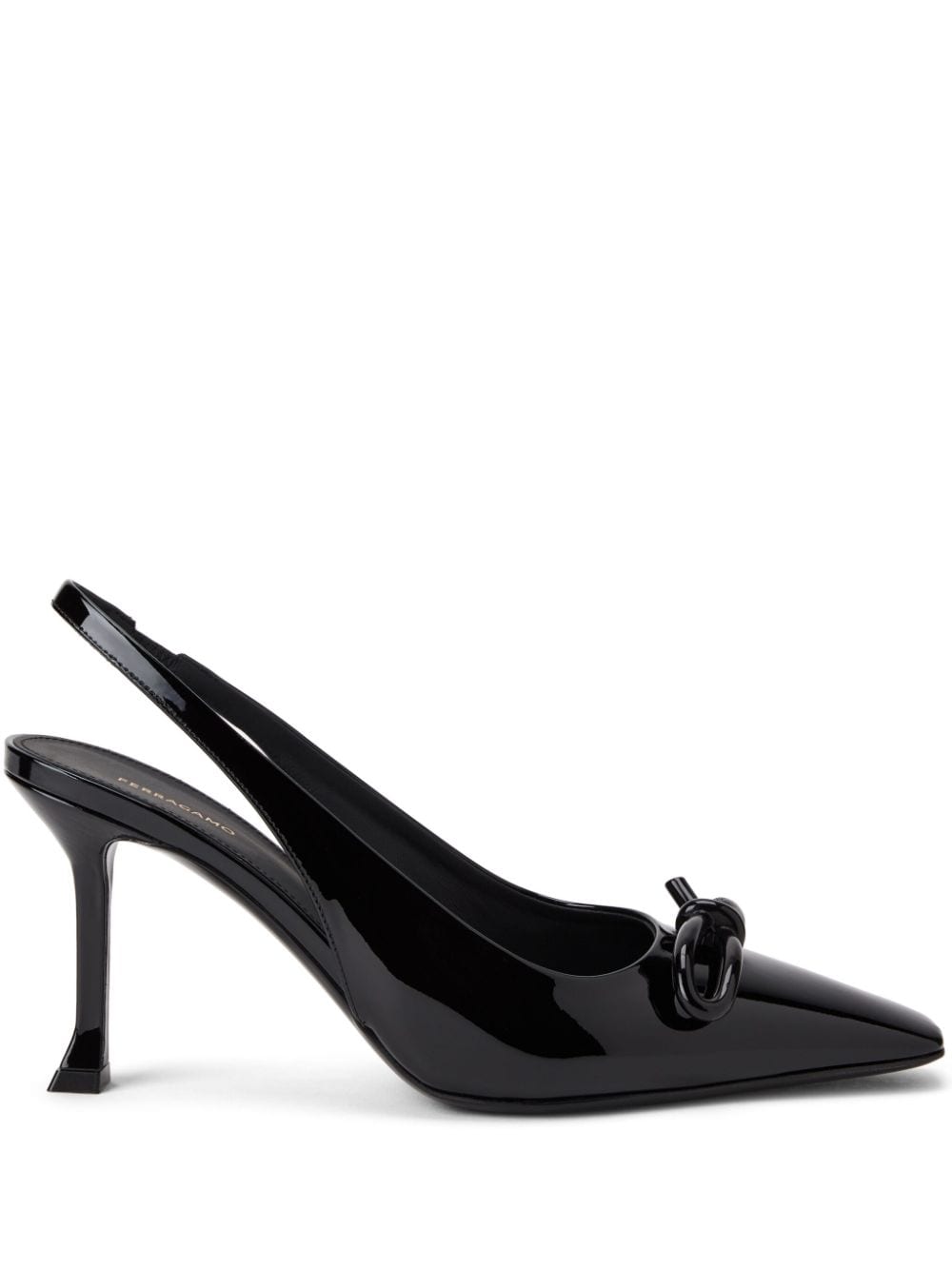 Ferragamo 80mm bow-detailing slingback pumps - Black von Ferragamo