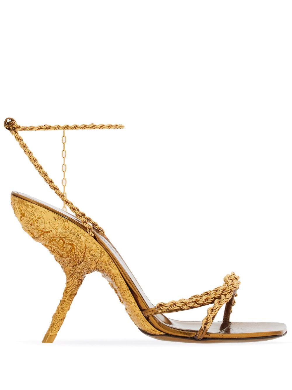 Ferragamo Bejeweled 105mm sandals - Gold von Ferragamo