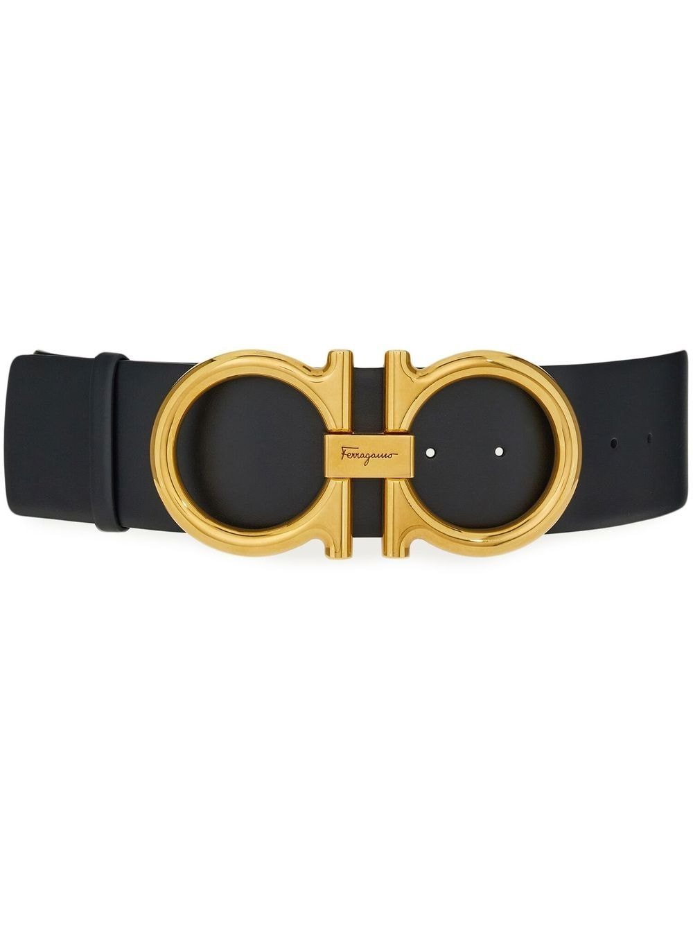 Ferragamo Donna Gancini leather belt - Black von Ferragamo