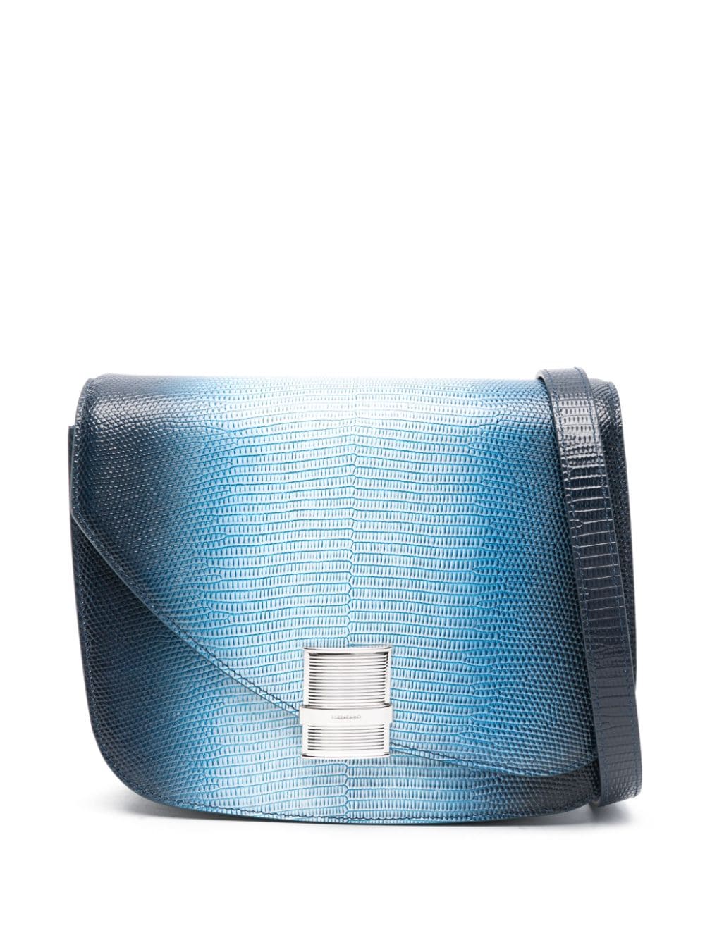 Ferragamo Fiamma leather shoulder bag - Blue von Ferragamo