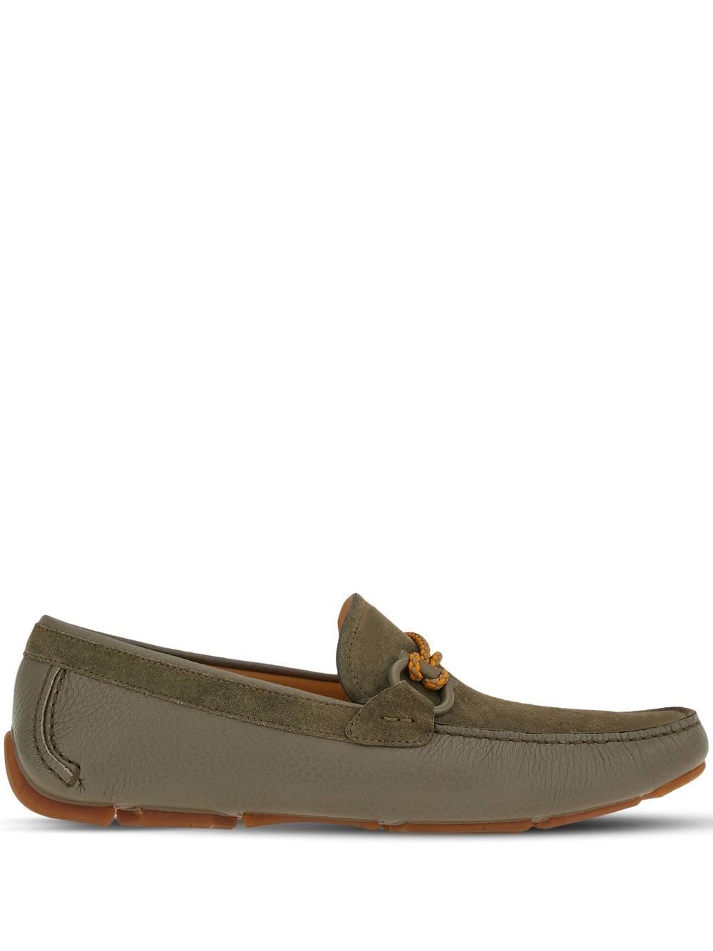 Ferragamo Front 4 suede loafers - Green von Ferragamo