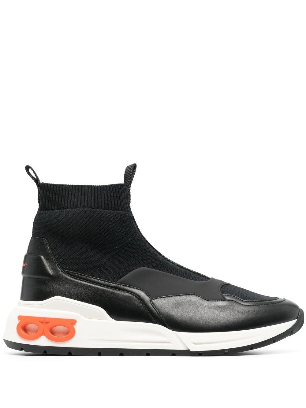 Ferragamo Gancini Sock high-top sneakers - Black von Ferragamo