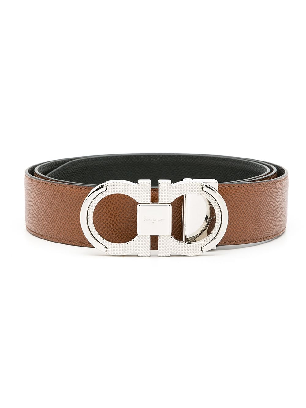 Ferragamo Gancini buckle leather belt - Brown von Ferragamo