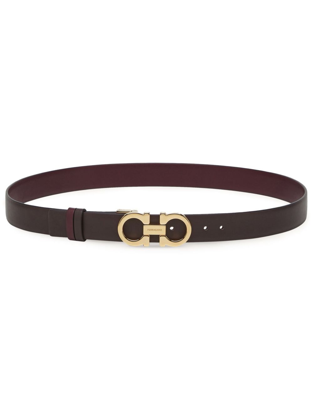 Ferragamo Gancini-buckle leather belt - Brown von Ferragamo