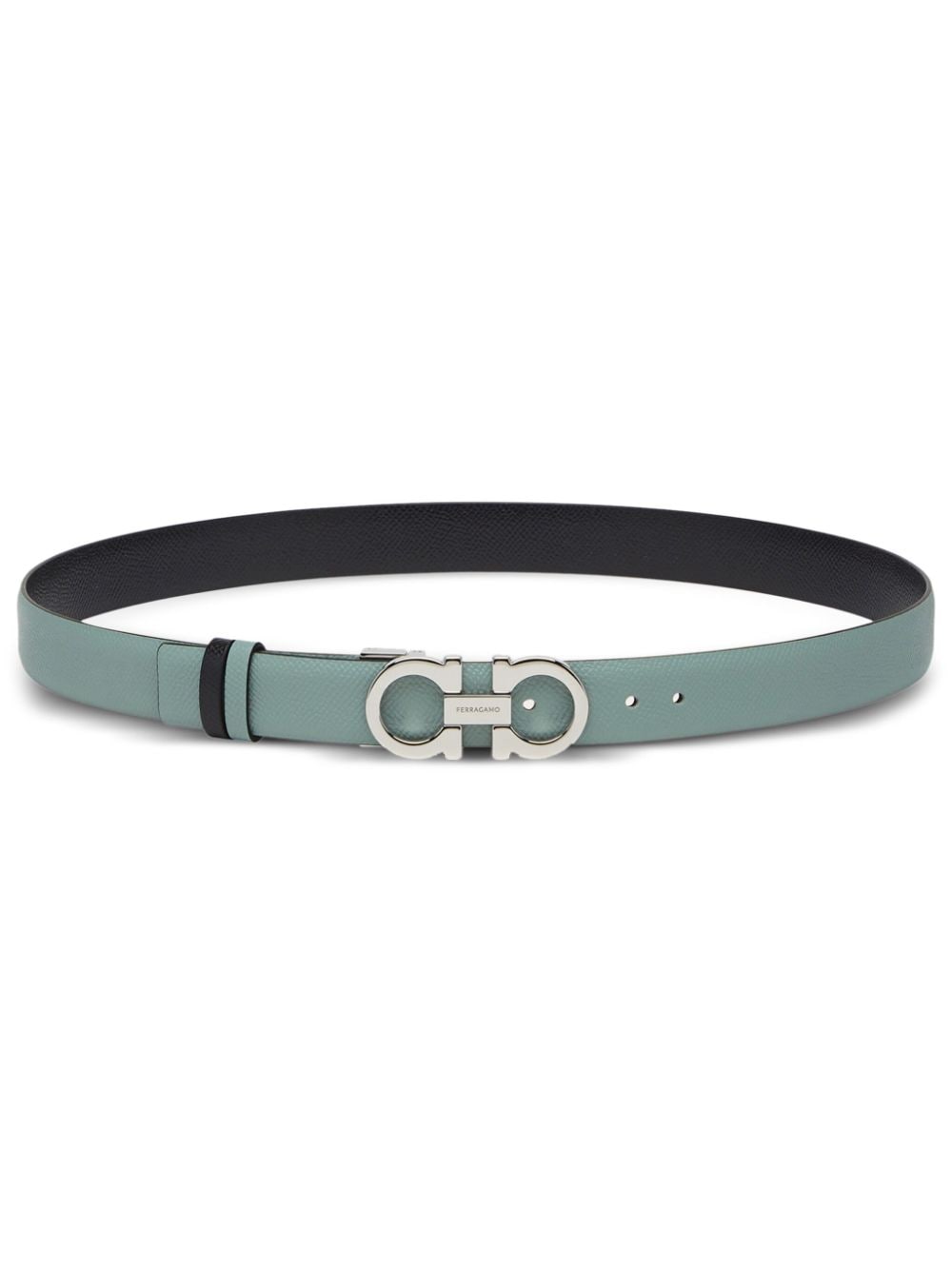 Ferragamo Gancini-buckle leather belt - Green von Ferragamo