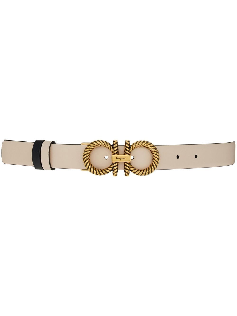 Ferragamo Gancini-buckle leather belt - Neutrals von Ferragamo