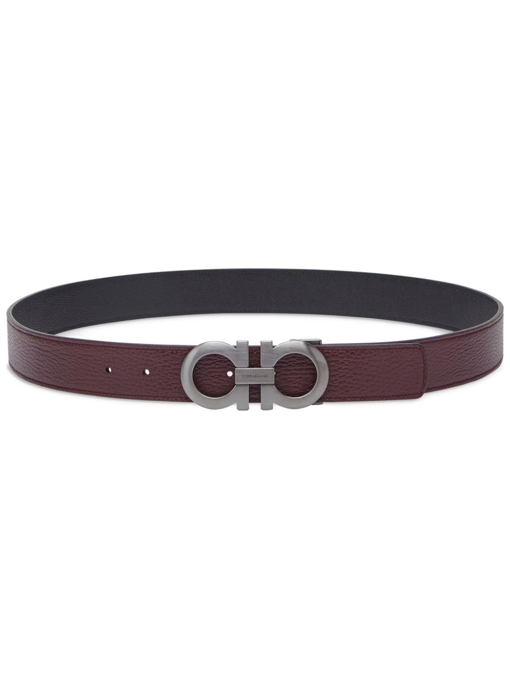 Ferragamo Gancini-buckle leather belt - Red von Ferragamo