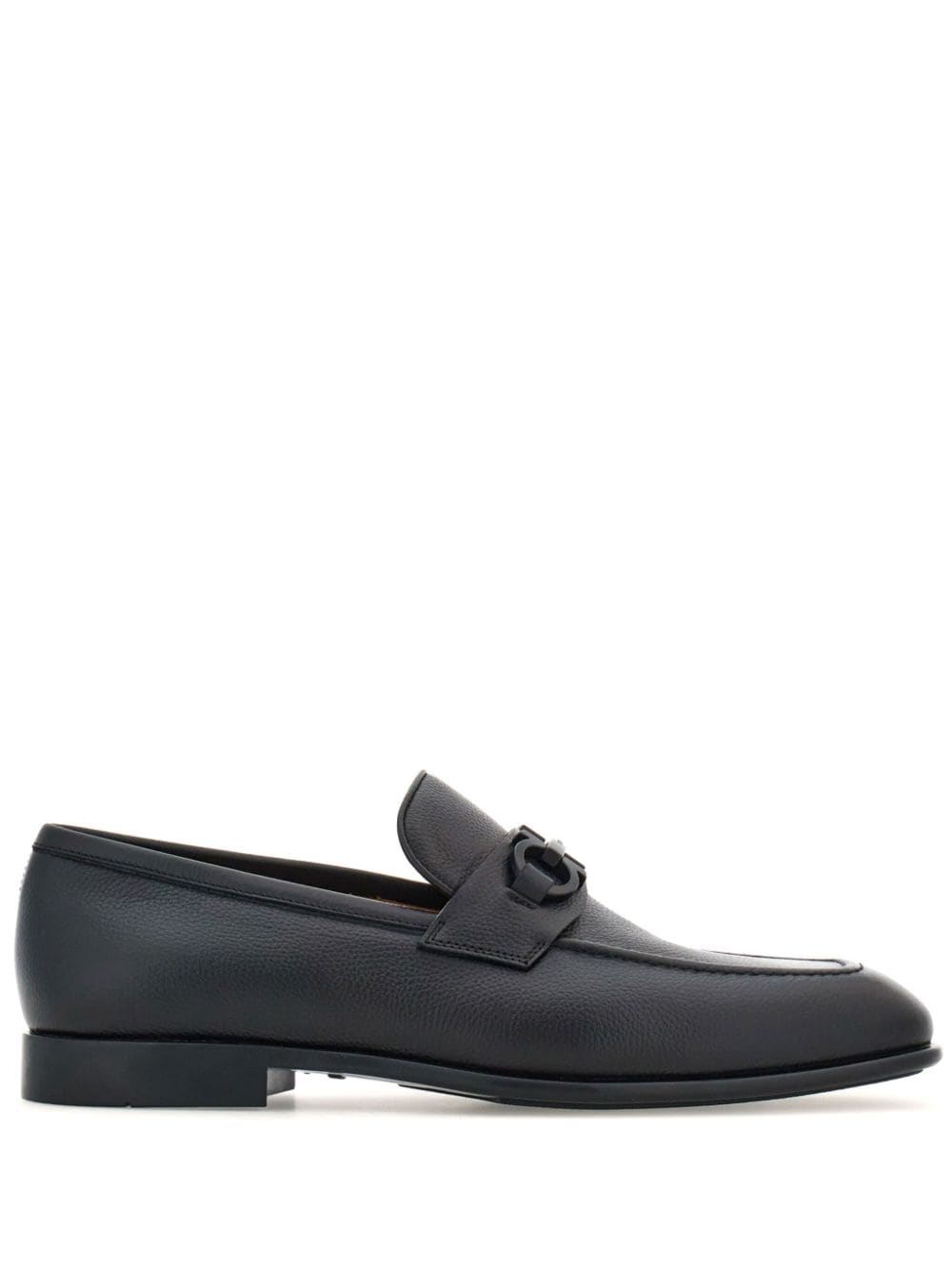 Ferragamo Gancini-buckle leather loafers - Black von Ferragamo