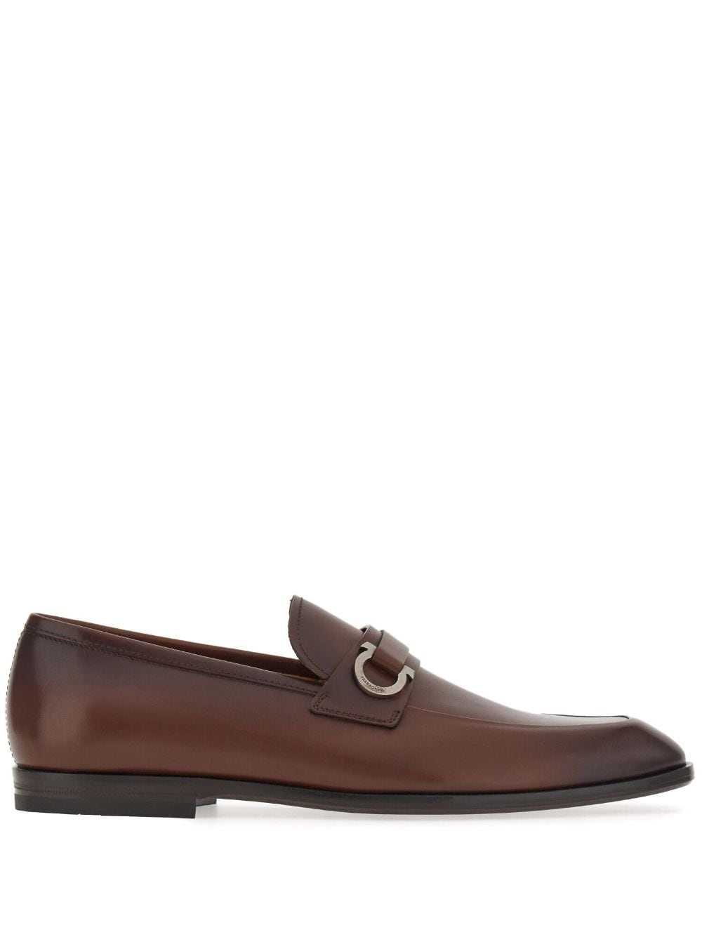 Ferragamo Gancini-buckle leather loafers - Brown von Ferragamo