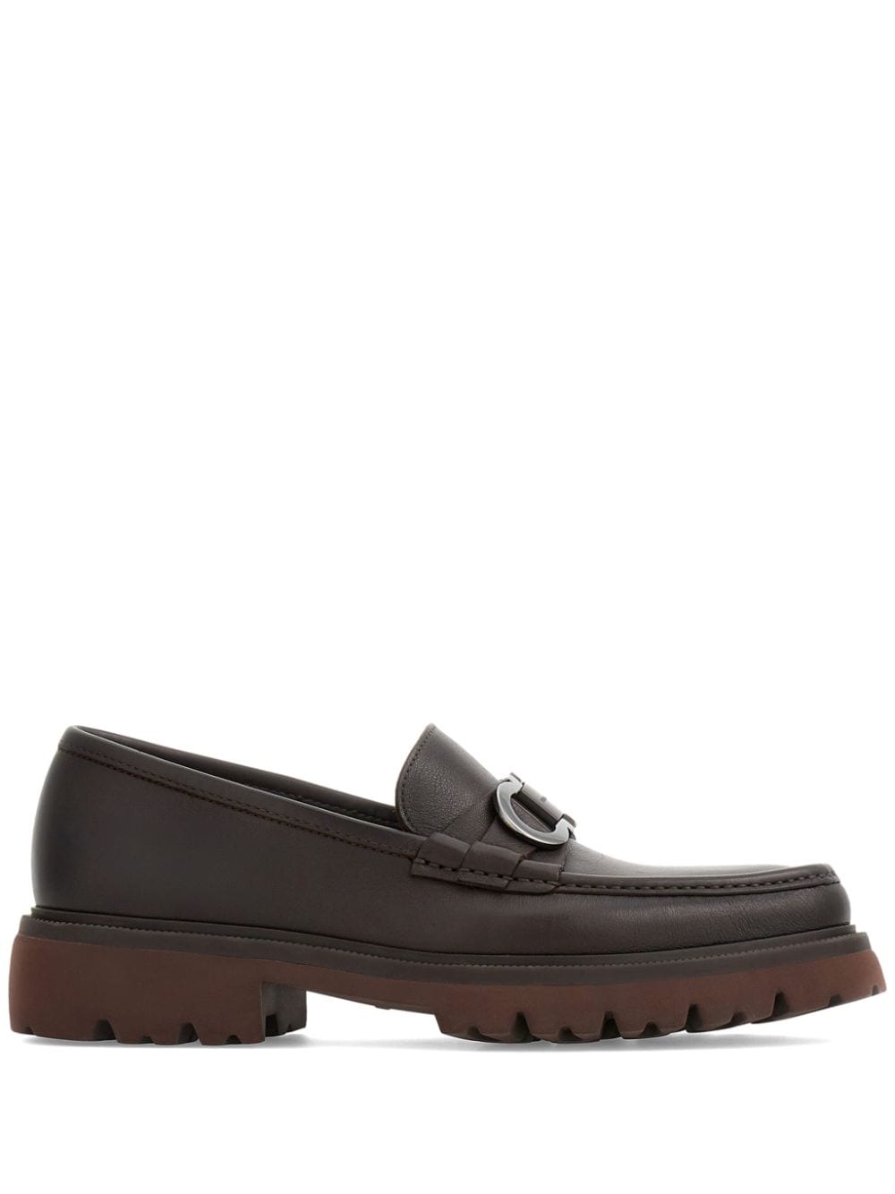Ferragamo Gancini-buckle leather loafers - Brown von Ferragamo