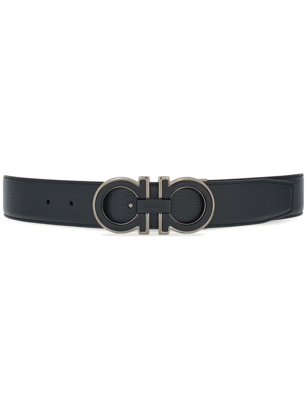 Ferragamo Gancini buckle reversible leather belt - Blue von Ferragamo