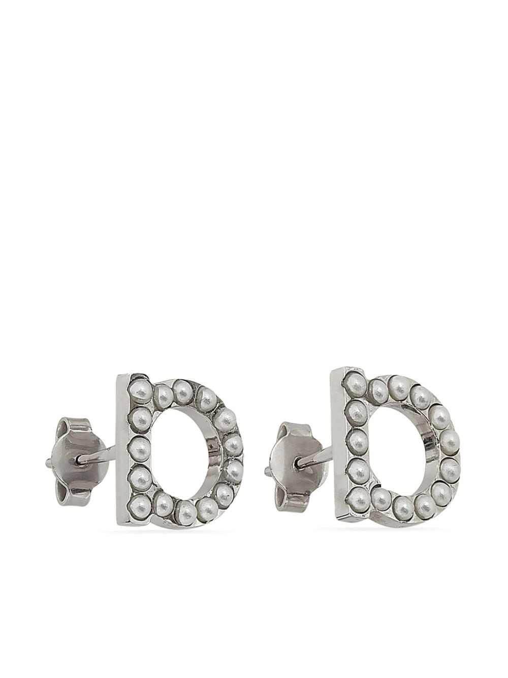 Ferragamo Gancini crystal-embellished earrings - Silver von Ferragamo
