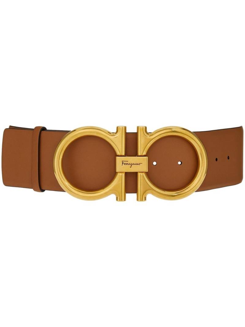 Ferragamo Gancini leather belt - Brown von Ferragamo