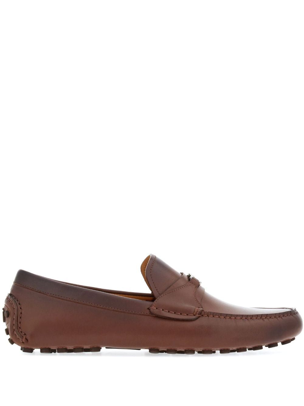 Ferragamo Gancini leather loafers - Brown von Ferragamo