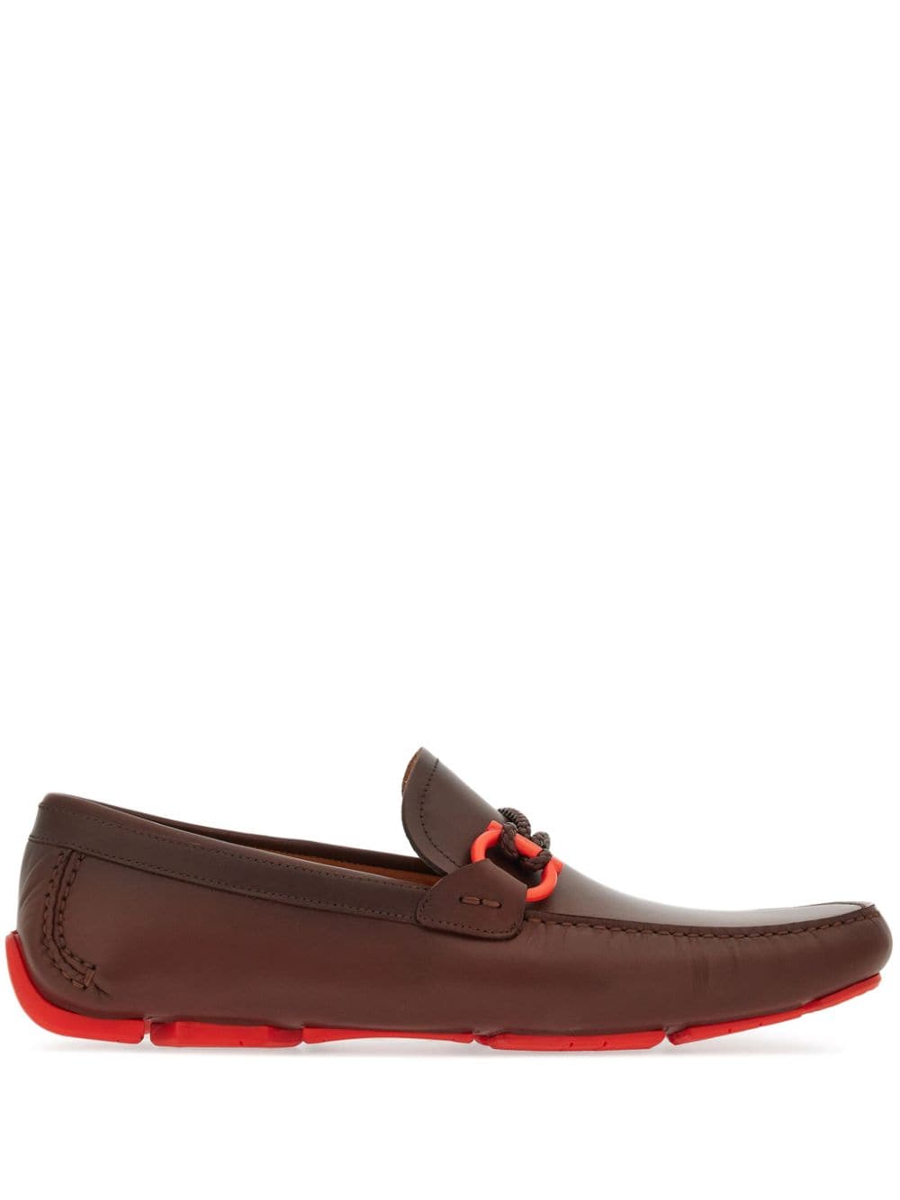 Ferragamo Gancini leather loafers - Brown von Ferragamo