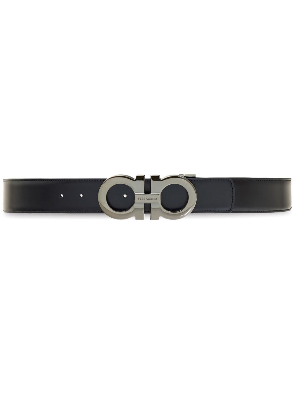 Ferragamo Gancini reversible leather belt - Blue von Ferragamo