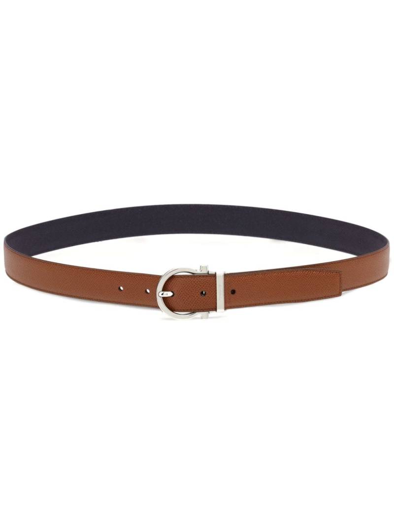 Ferragamo Gancini reversible leather belt - Brown von Ferragamo