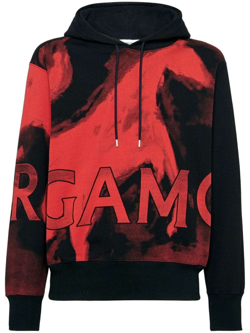 Ferragamo Mustang-print cotton hoodie - Black von Ferragamo