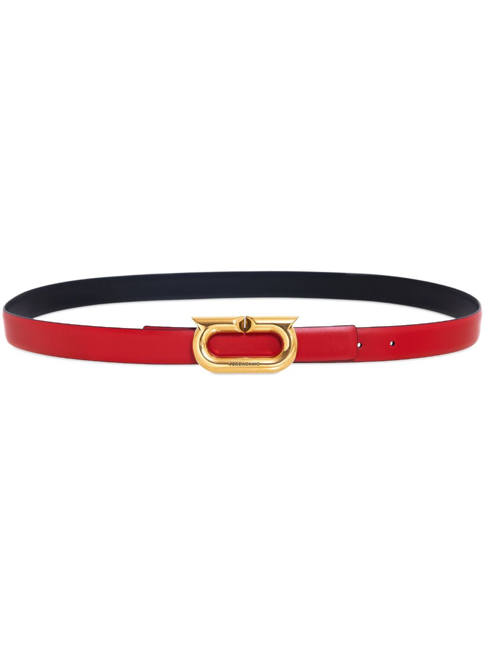 Ferragamo Gancini-buckle reversible leather belt - Red von Ferragamo