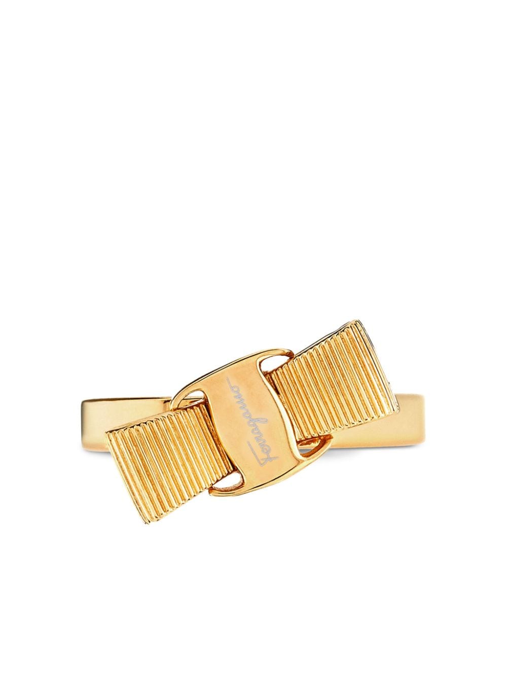 Ferragamo Vara bow polished ring - Gold von Ferragamo