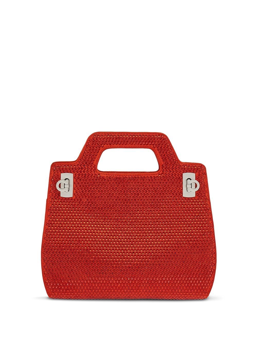 Ferragamo Wanda crystal-embellished mini bag - Red von Ferragamo