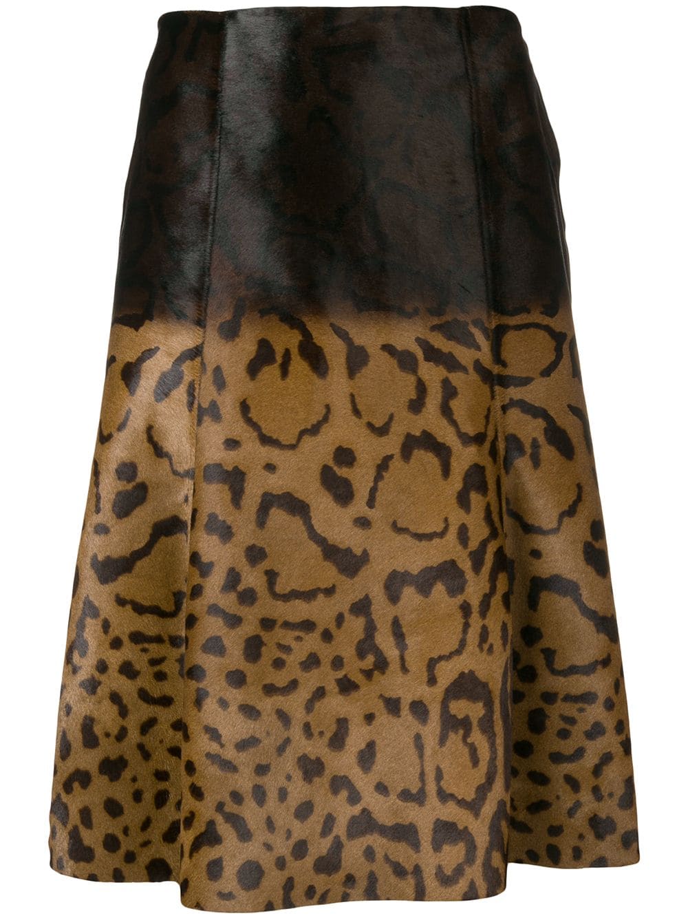 Ferragamo animal print midi skirt - Brown von Ferragamo