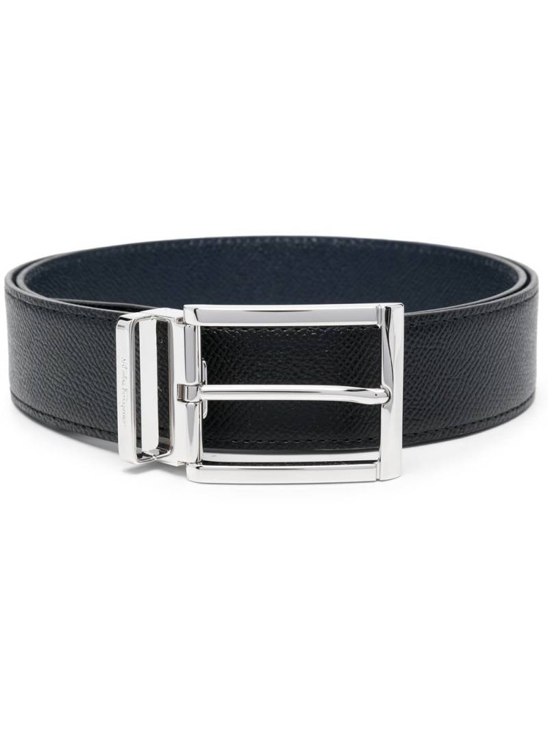 Ferragamo buckle-fastened leather belt - Black von Ferragamo